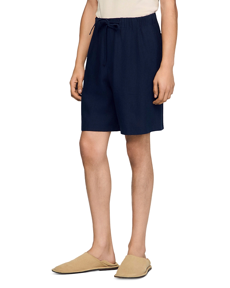 Sandro Classic Fit 8.9 Linen Shorts