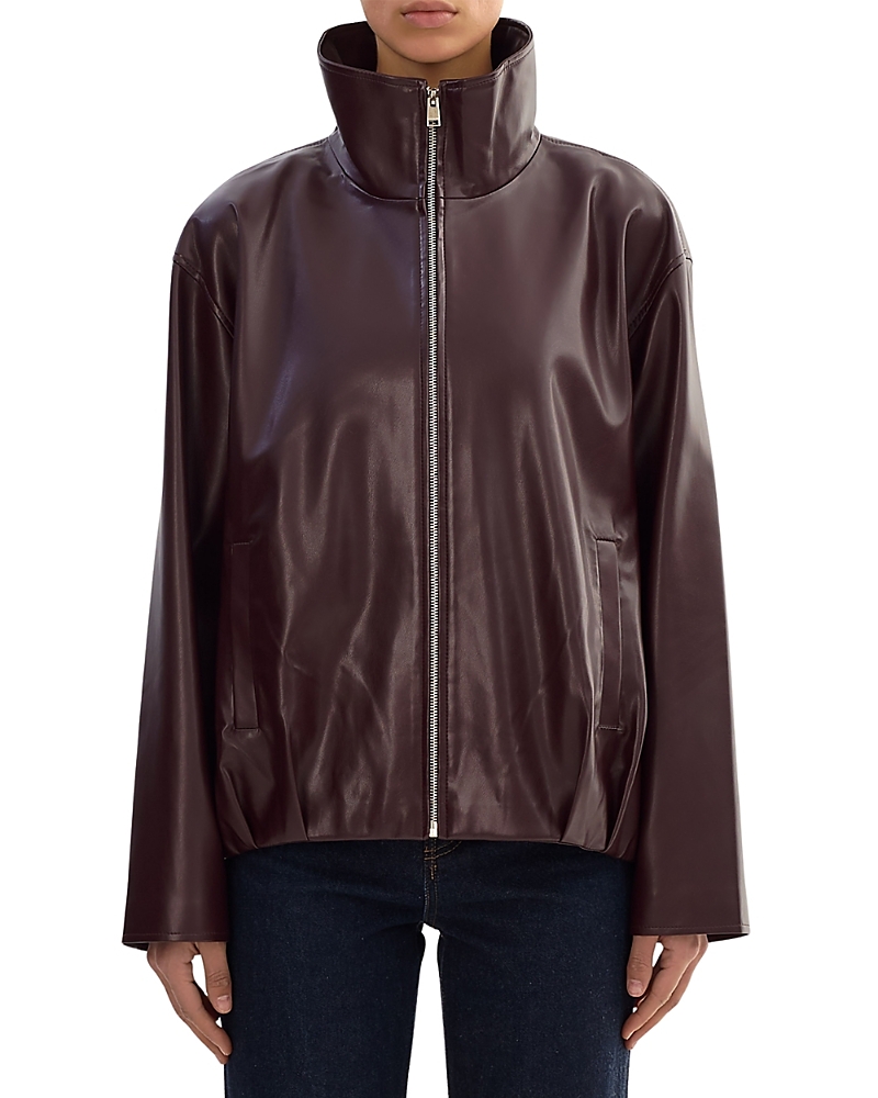 Lamarque Denita Faux Leather Oversized Bomber Jacket