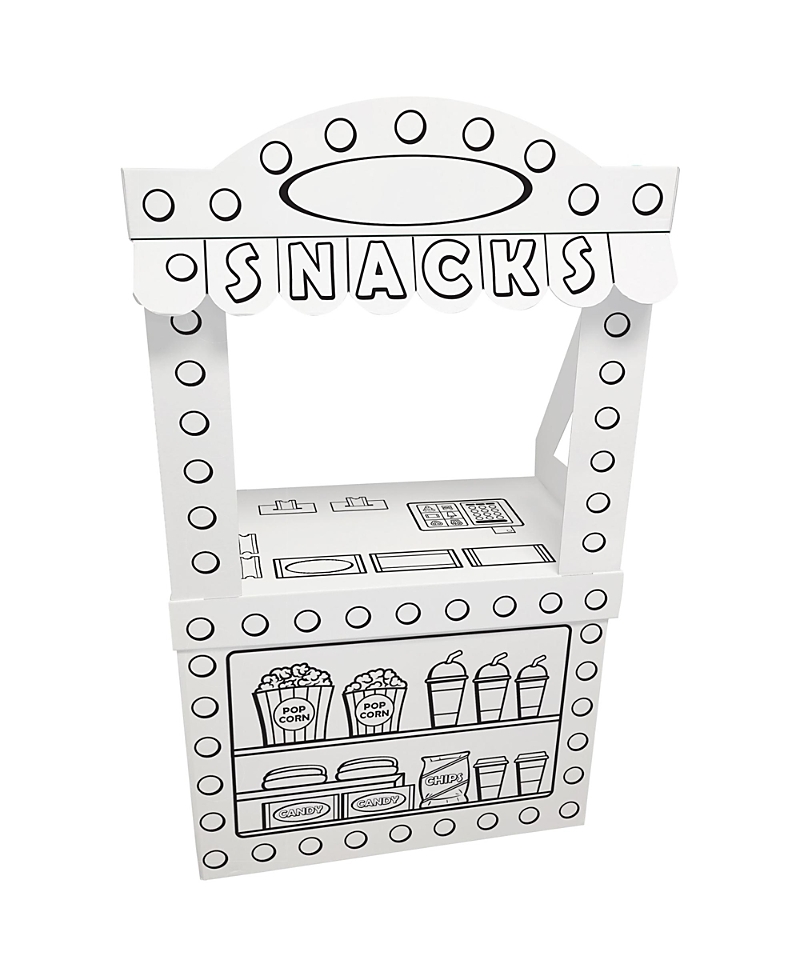 Easy Playhouse Movie Theater Snack Stand Cardboard Cinema, Ages 3+