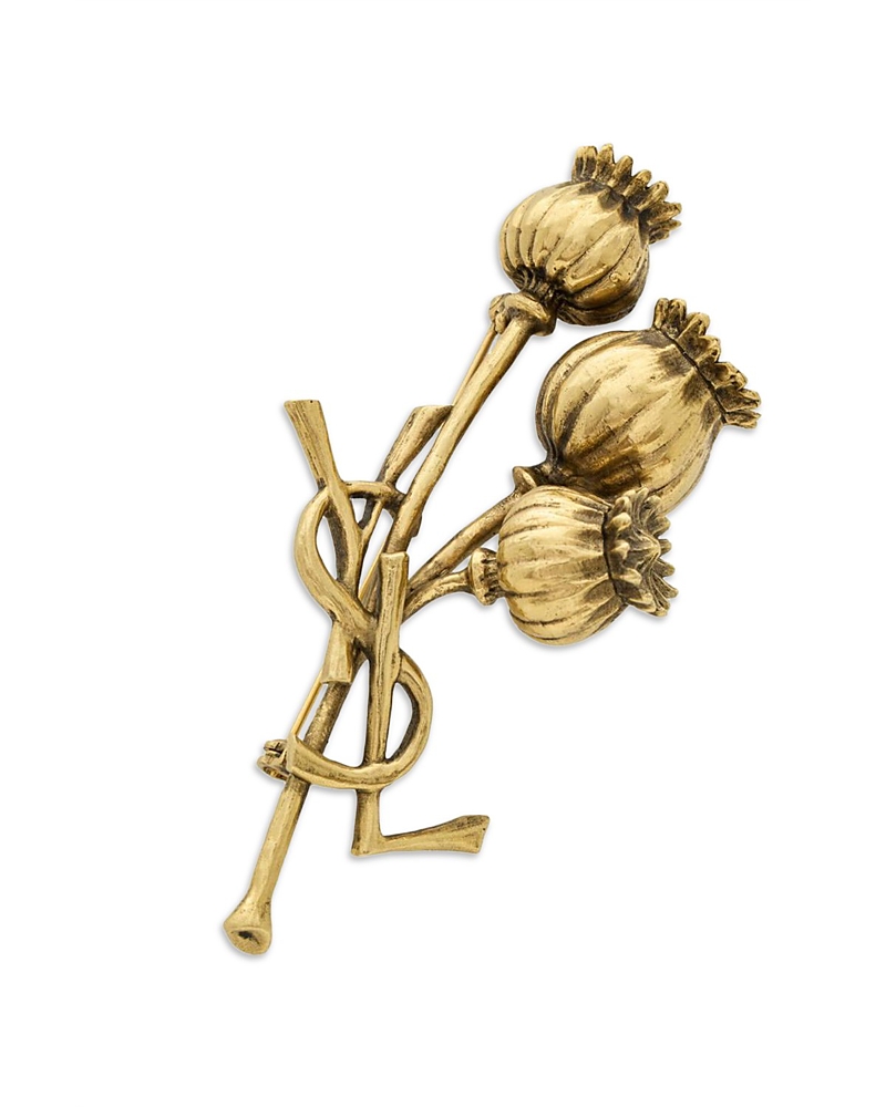 Saint Laurent Cassandre Poppy Brooch