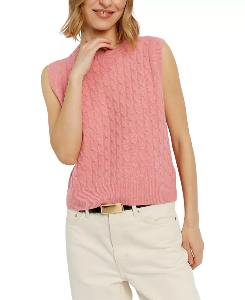 Chinti & Parker Women's Pure Cashmere Cabled Tank