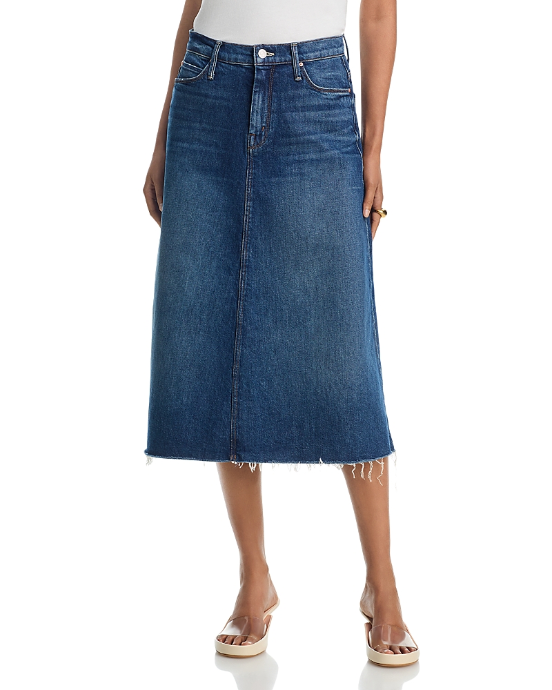 Mother The Circle Denim Midi Skirt in Buckaroo