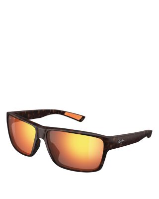Hawaii Lava Uila Rectangular Sunglasses, 62mm