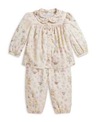 Girls' Polo Bear Cotton Twill Top & Pants - Baby