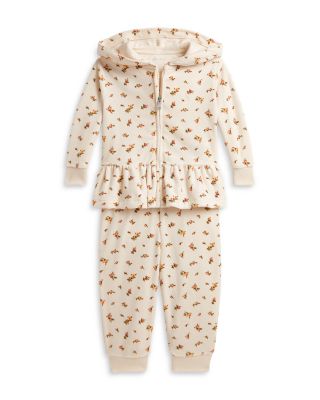 Girls' Floral Velour Hoodie & Jogger Pants - Baby