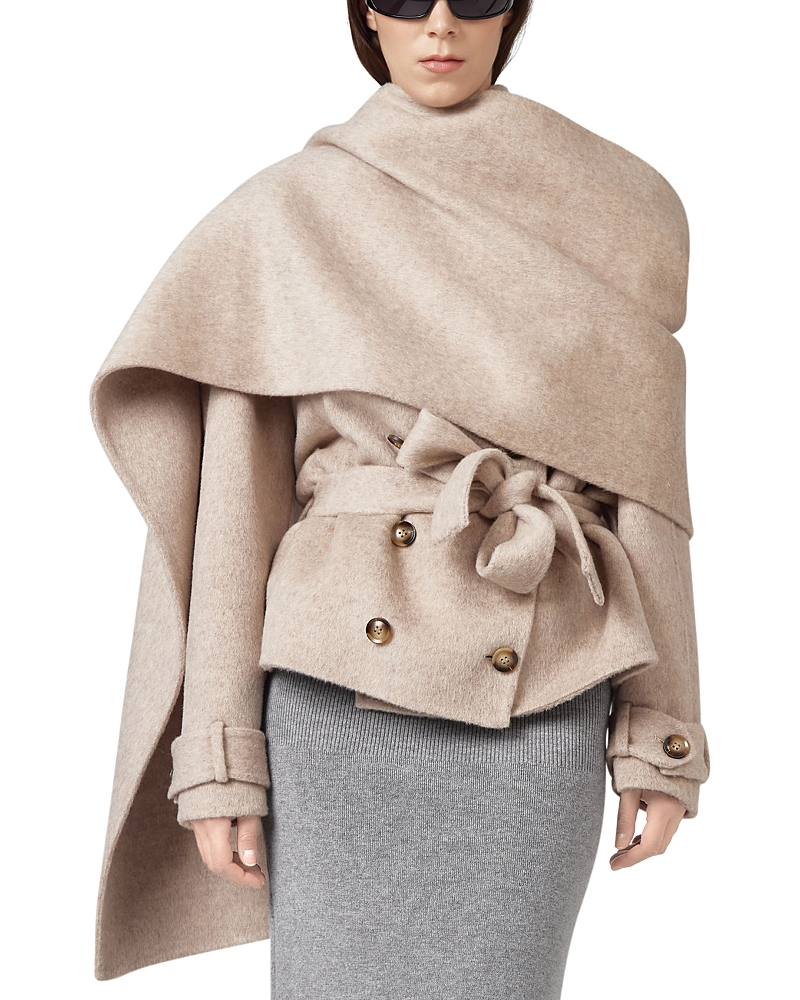 Giuseppe Di Morabito Wool Blend Short Trench Coat