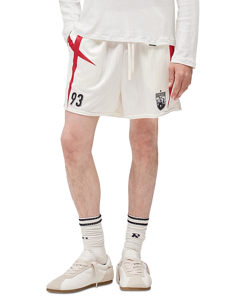Represent Printed Spike Football Shorts