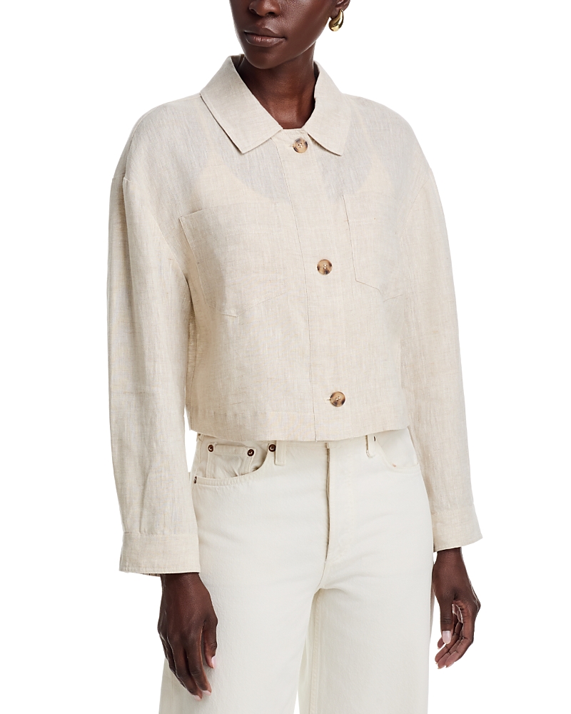 Dolce Cabo Linen Blend Cropped Jacket