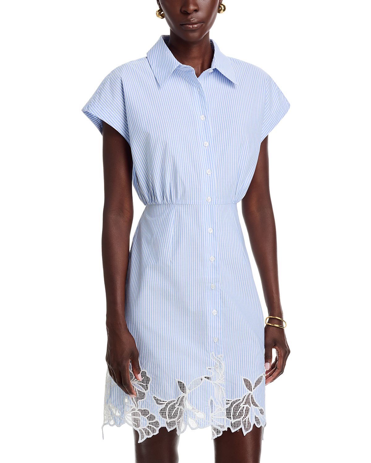 Dolce Cabo Openwork Hem Shirt Dress