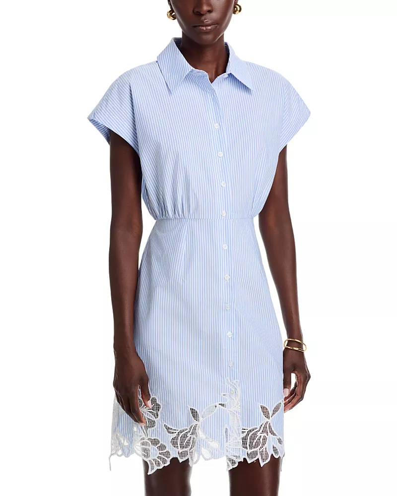 Dolce Cabo Openwork Hem Shirt Dress
