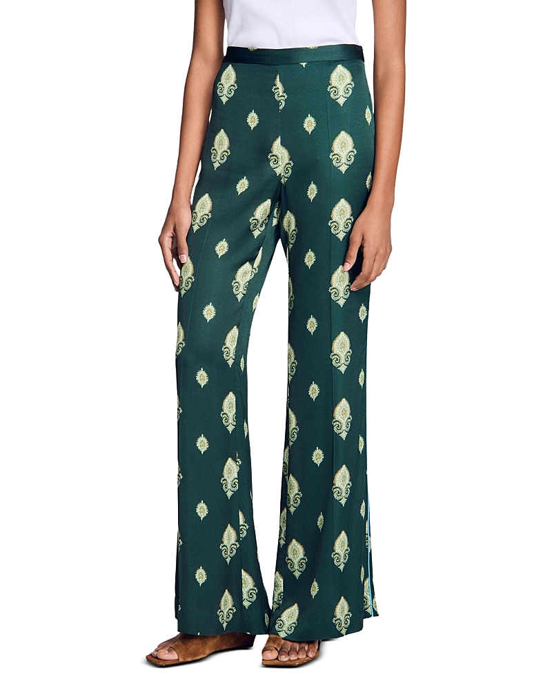 Sandro Paisley Print Floaty Pants