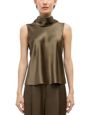 Barb Sleeveless Cowl Neck Top