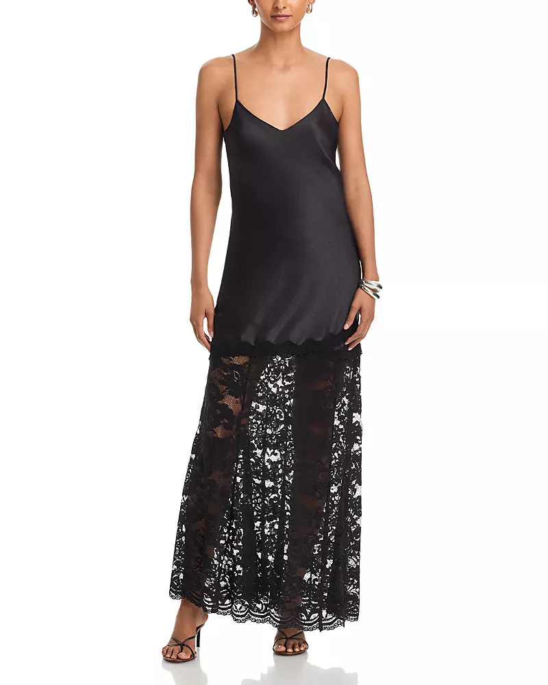 Generation Love Peggy Lace Combo Satin Dress