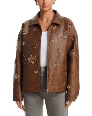 The Zip It Studded Faux Leather Jacket