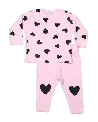 Girls' Hearts Thermal Top & Pants Set - Toddler