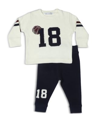 Boys' Varsity Number Applique Thermal Shirt & Pants Set - Baby