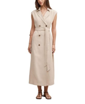 Women's Elsa Sleeveless Trench Midi Dress