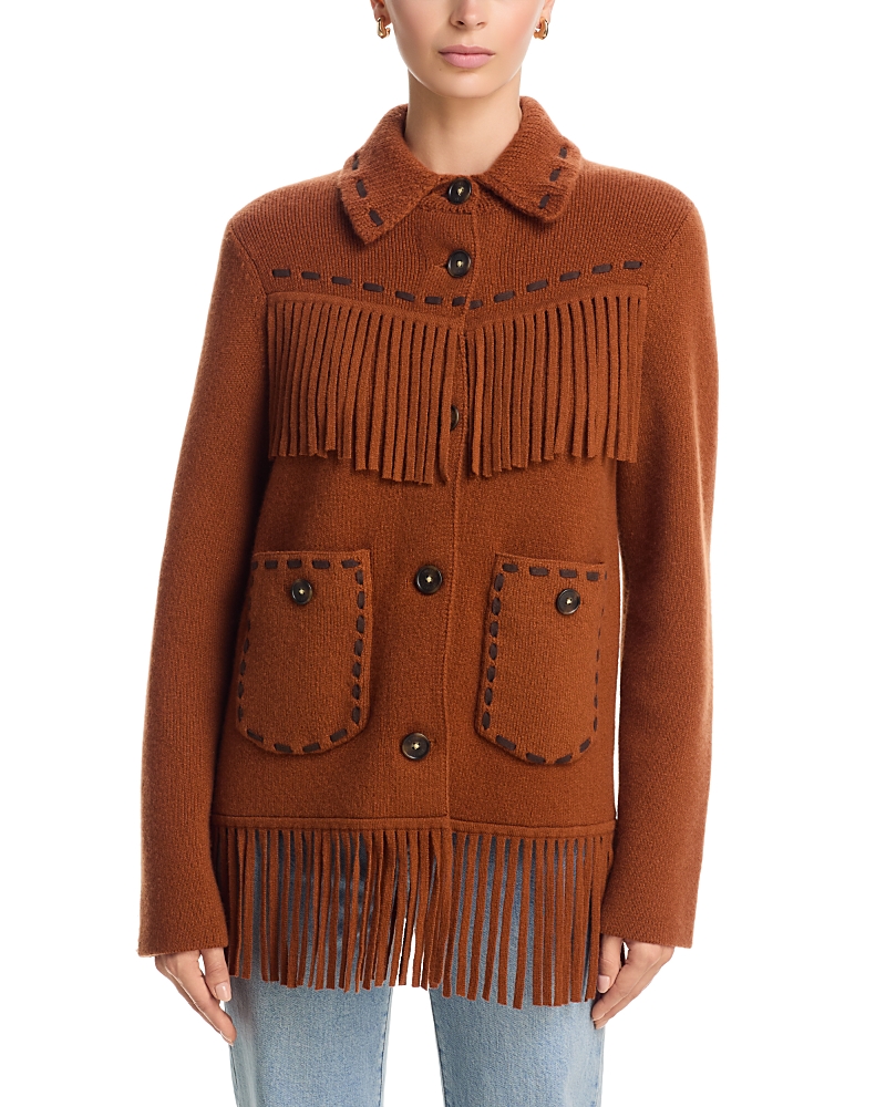 Guest in Residence Cashmere Wool Western Fringe Jacket