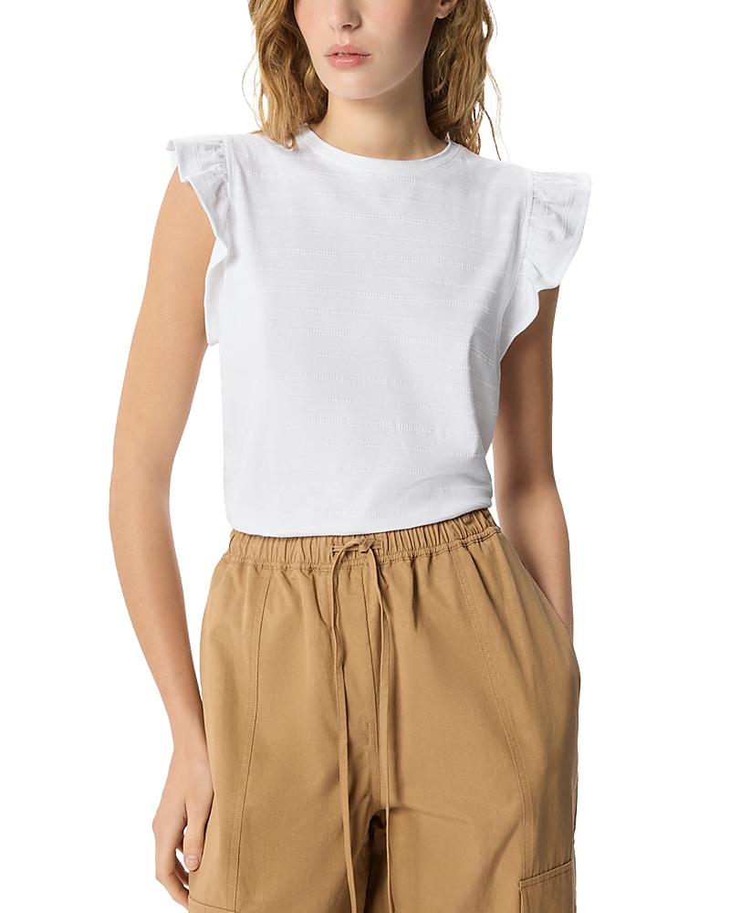 Whistles Ruffled Sleeve Broderie Top