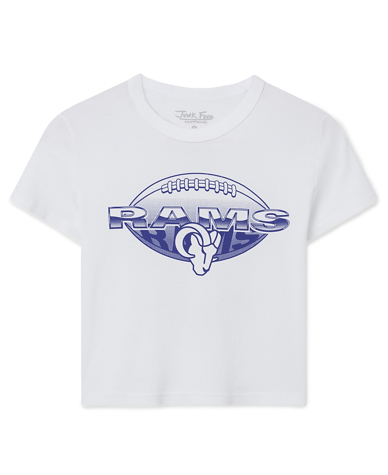 Junk Food Clothing Women's Los Angeles Rams Repeat Baby Tee