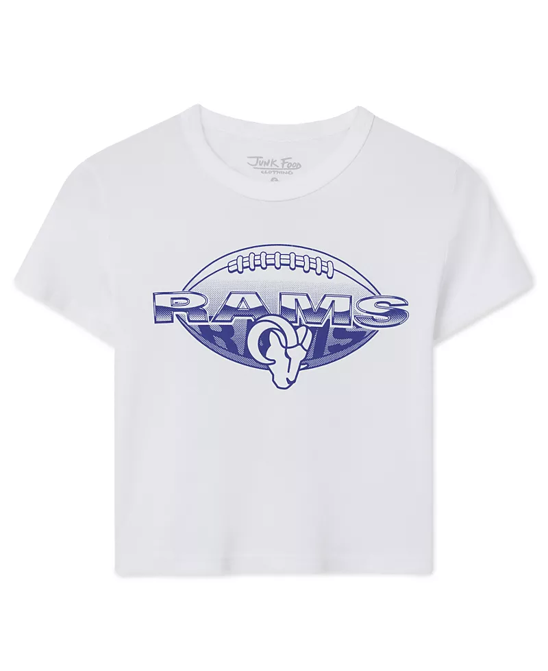 Junk Food Clothing Women's Los Angeles Rams Repeat Baby Tee