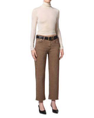 Palma High Rise Straight Jeans in Cocoa - thumbnail 2