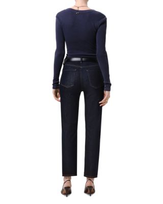Caia High Rise Straight Jeans in Inky Rinse - thumbnail 4