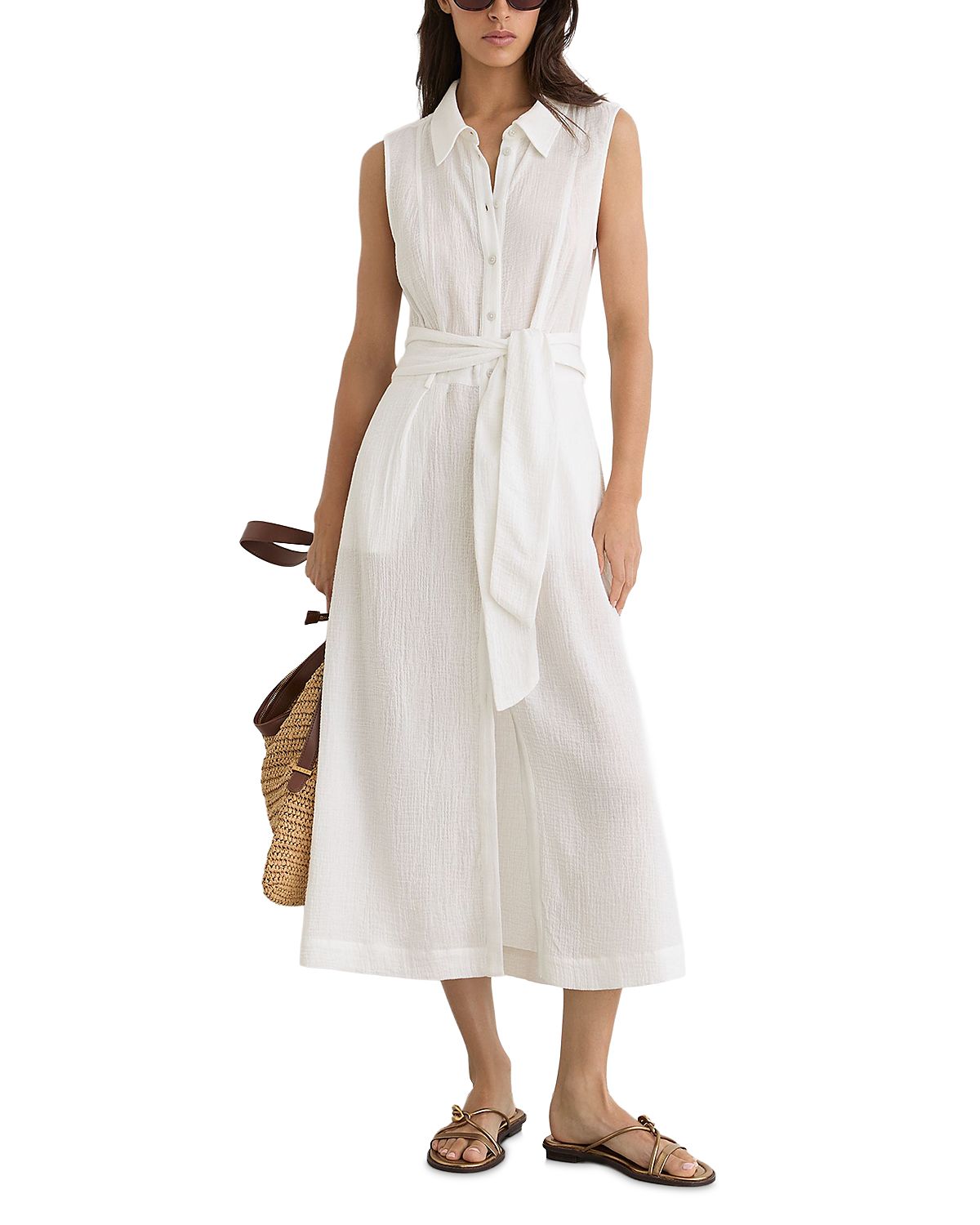 Reiss Morgan Cheesecloth Shirt Dress