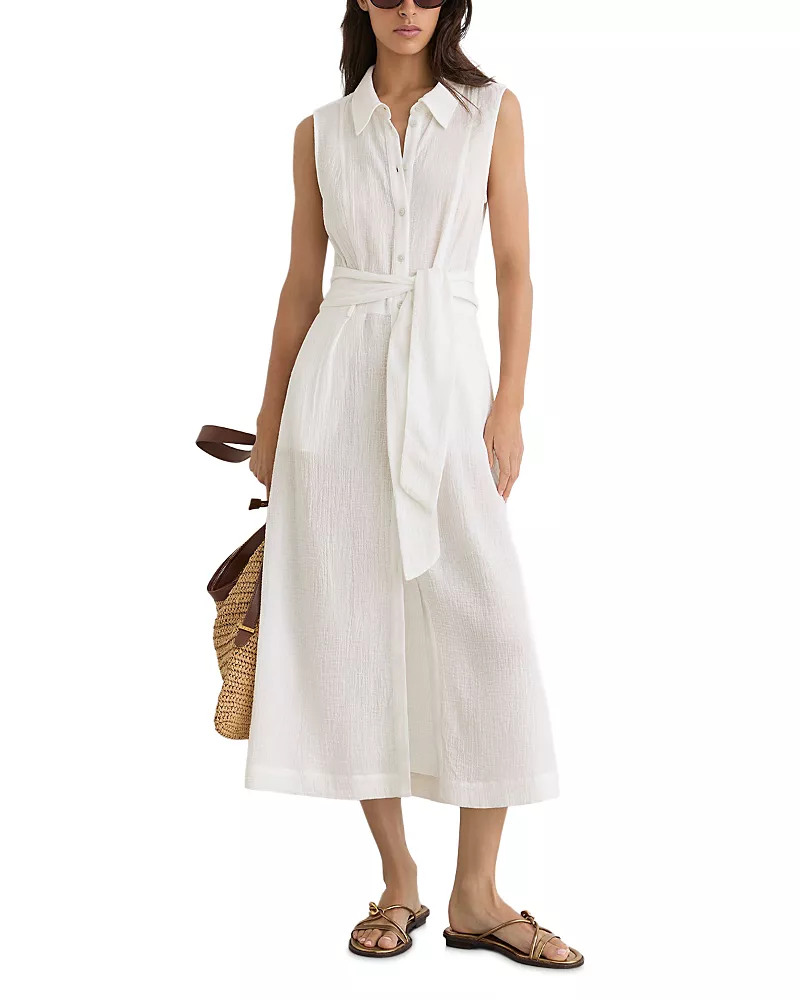 Reiss Morgan Cheesecloth Shirt Dress