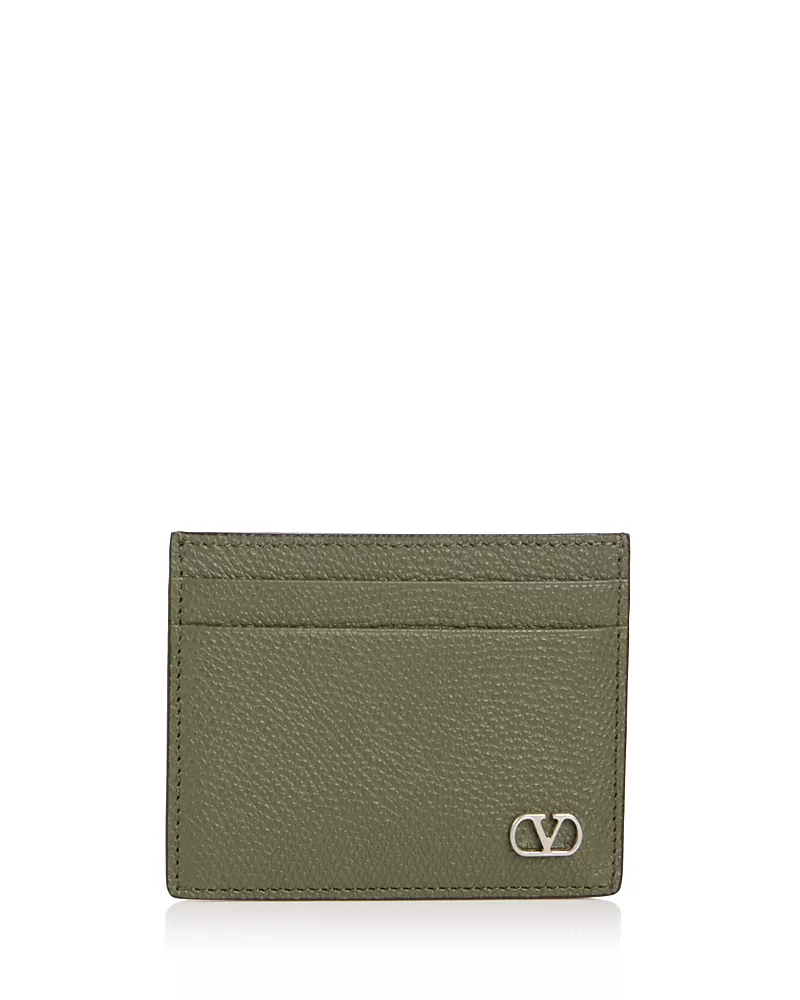 Valentino Garavani VLogo Signature Leather Card Case