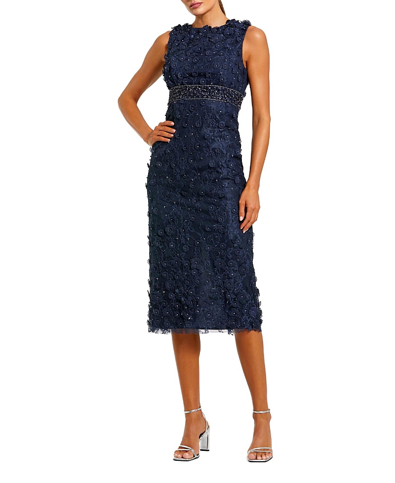 Mac Duggal Applique Midi Gown
