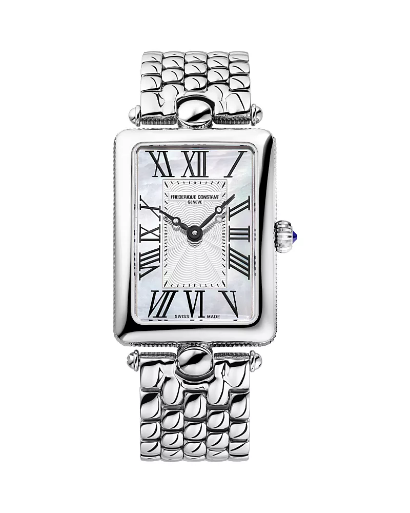 Frederique Constant Art Deco Carree Bracelet Watch, 20.7mm x 28mm