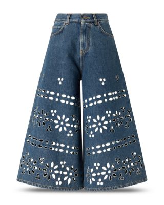 Burkina Bermuda Sangallo Laser High Rise Wide Leg Jeans in Pj1