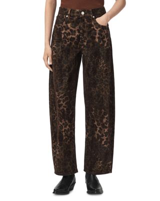 Sadie High Rise Barrel Jeans in Leppo Brown