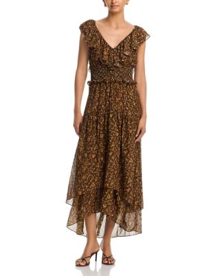 Kiana Ruffled Tiered Peasant Dress