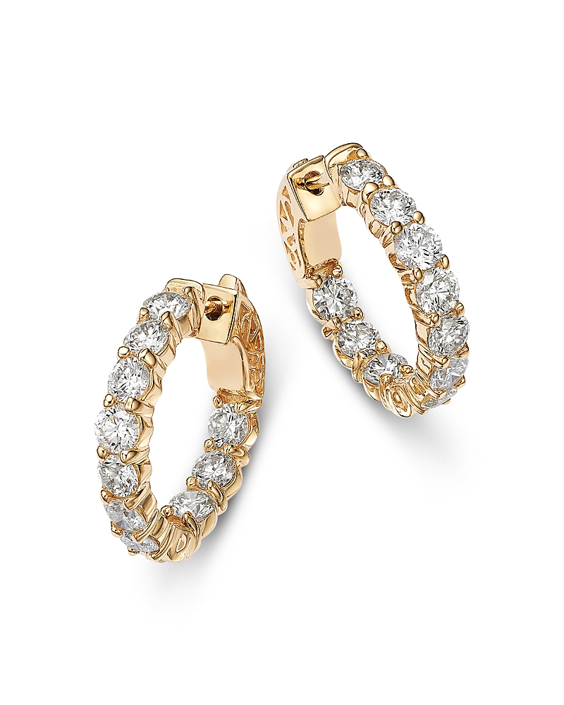 Bloomingdale's Fine Collection Diamond Inside Out Hoop Earrings in 14K Yellow Gold, 2.5 tcw