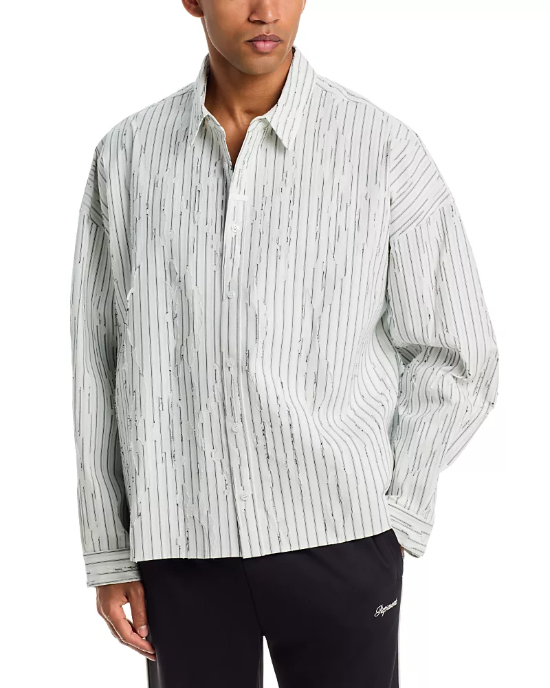 Represent Oversized Stripe Cotton Shirt