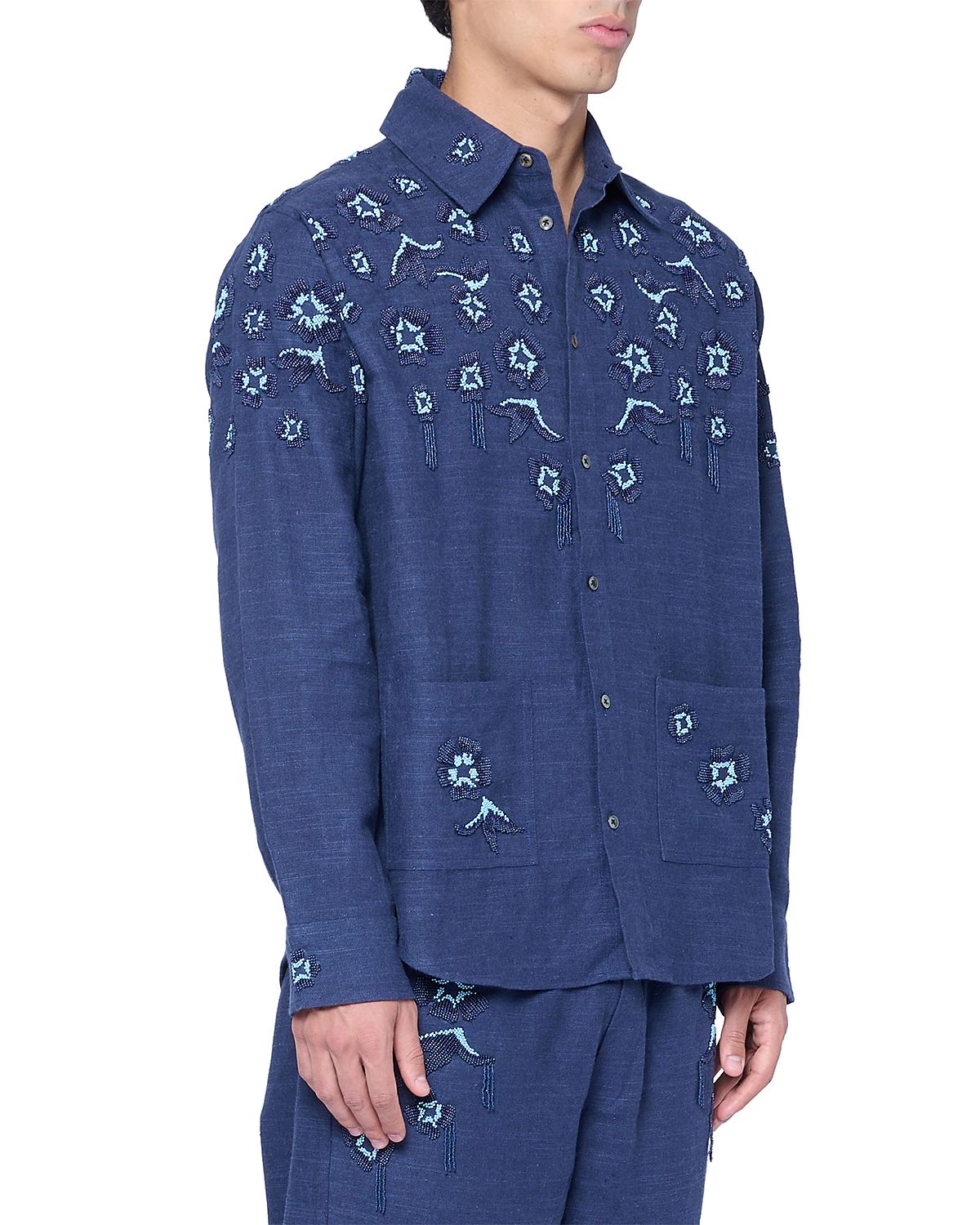 Baziszt Sesame Flower Woven Shirt