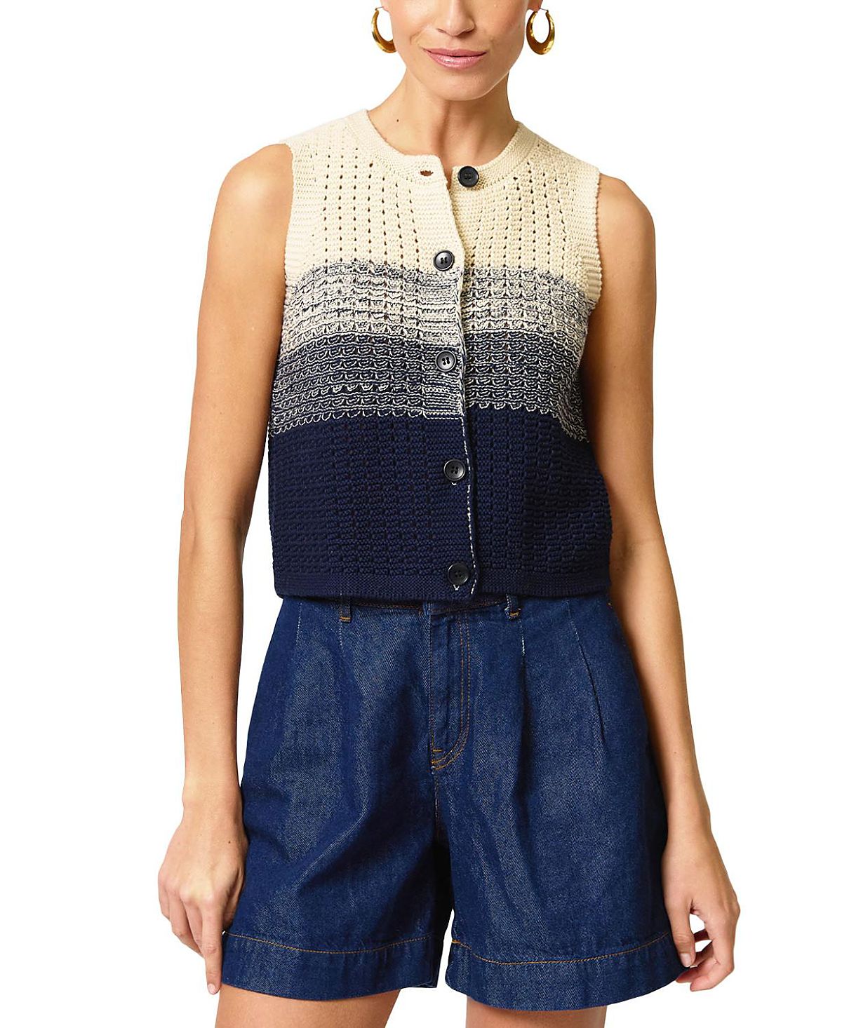 Central Park West Women's Jacy Gradient Crochet Vest