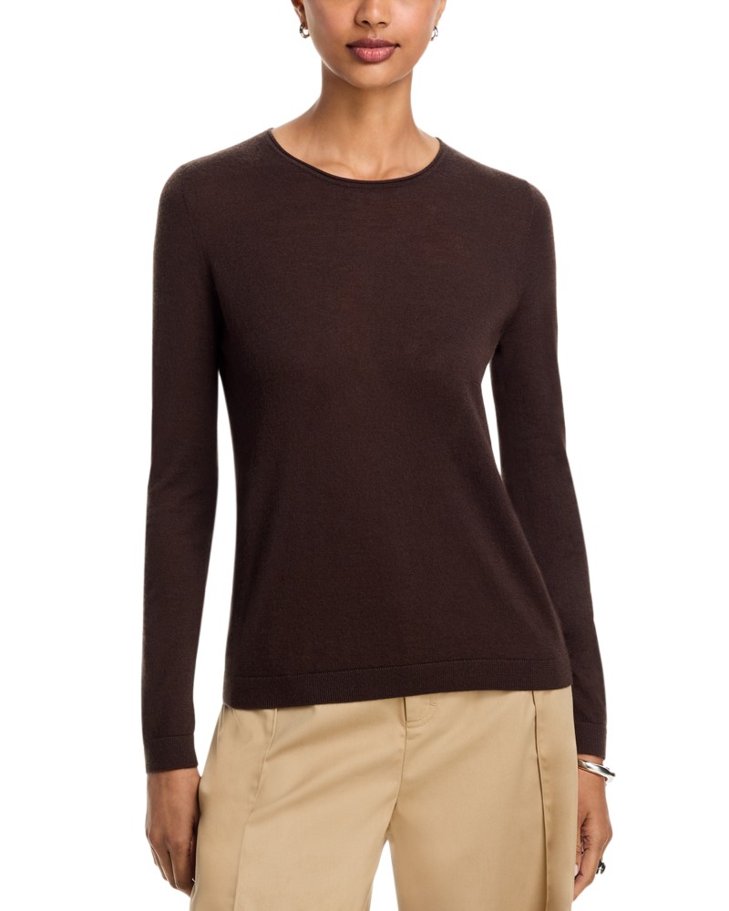 Co Cashmere Long Sleeve Sweater in Chocolate