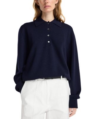 Compact Knitted Polo Wool Sweater