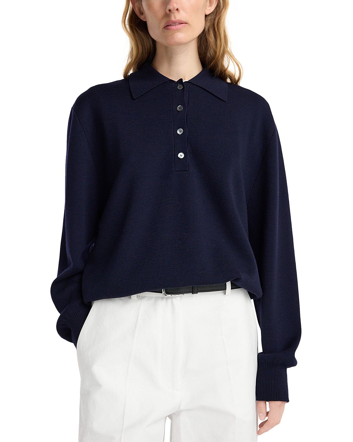 Rohe Compact Knitted Polo Wool Sweater