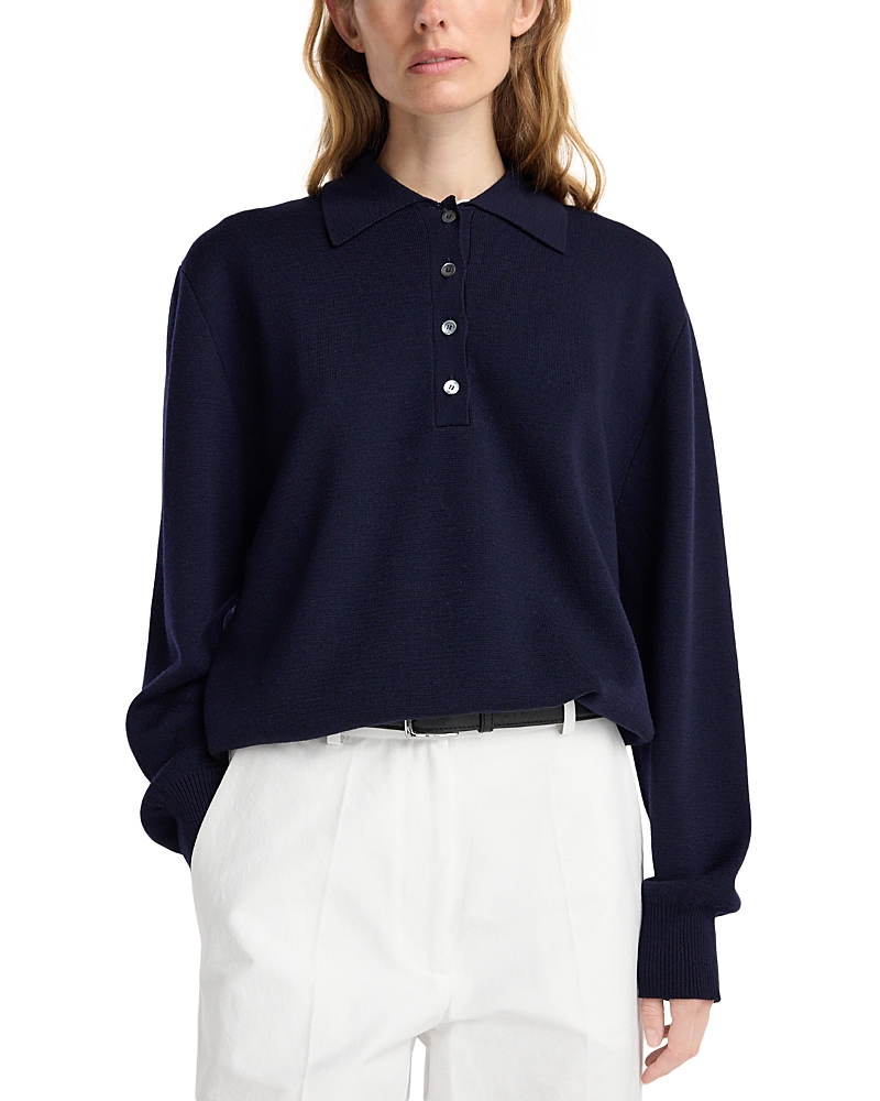 Rohe Compact Knitted Polo Wool Sweater