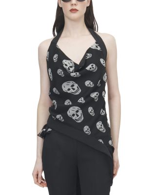 Silk Scarf Halter Neck Top