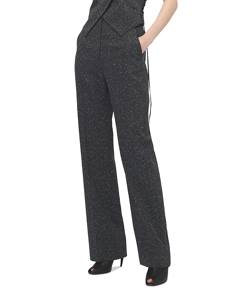 McQueen Flecked Pinstripe Pants