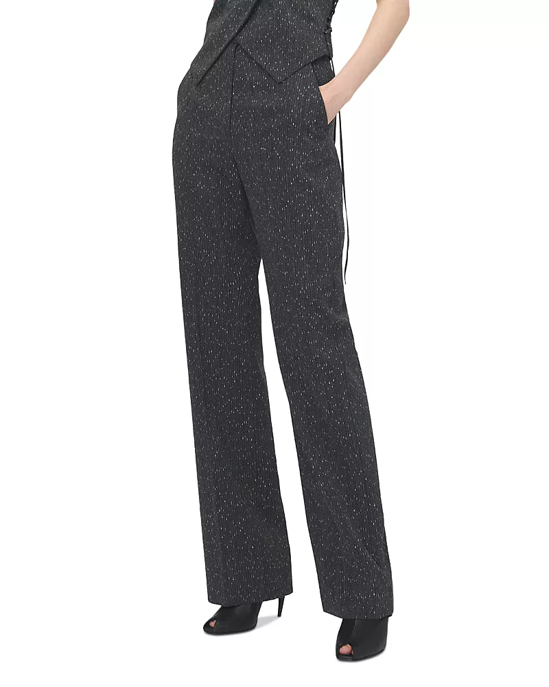 McQueen Flecked Pinstripe Pants