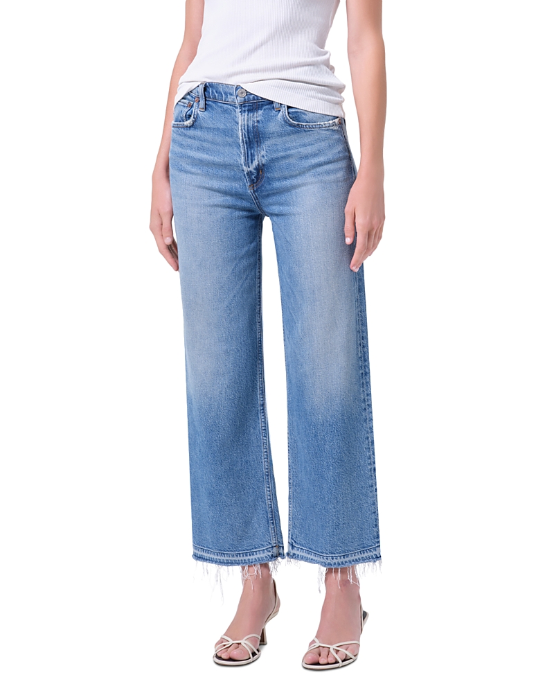 Agolde Ren High Rise Ankle Wide Leg Jeans in Measure