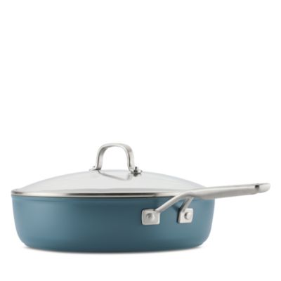 Hard Anodized Ceramic Induction Saute Pan with Lid