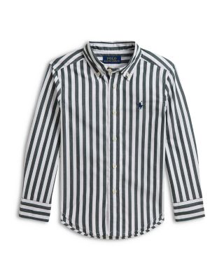 Boys' Striped Cotton Poplin Shirt - Little Kid