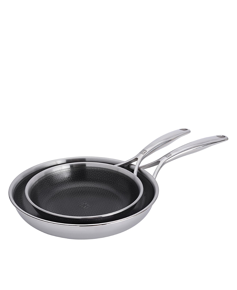 Zwilling Peak Stainless Steel Dual Performance Ceramic Fry Pans, Set of 2